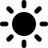 Sun icon for light mode